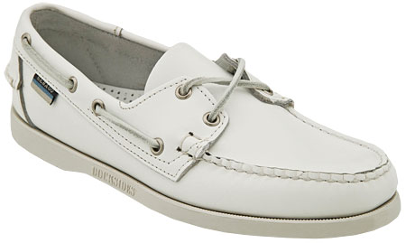 Sebago Men's Docksides Boat Shoe - White leather