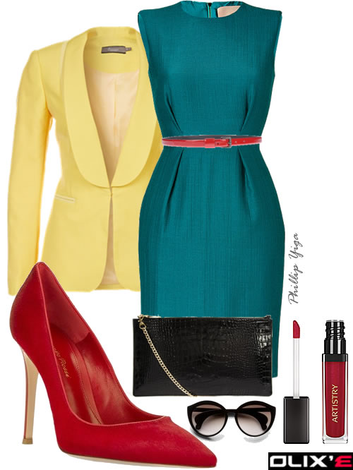 What To Wear To Work - CREPE DRESS WITH A BLAZER TO WORK