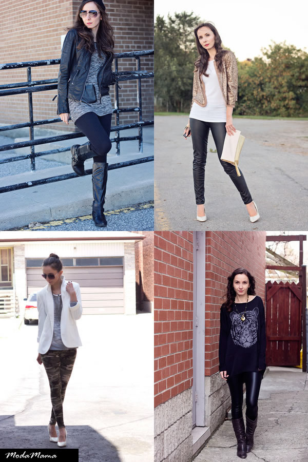 What to Wear With Leggings  - Inspired by ModaMama