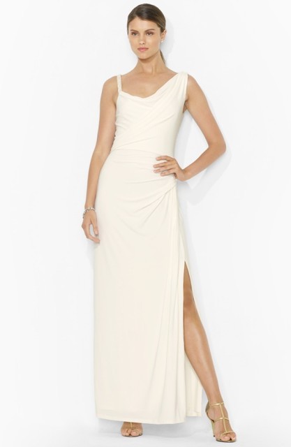 Braided Strap Jersey Gown