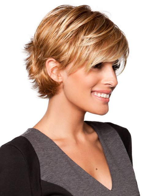 Short Haircuts For Fine Hair – With a Bang  width=