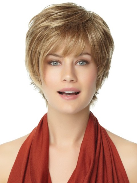 Short haircuts for thick hair for Round Faces