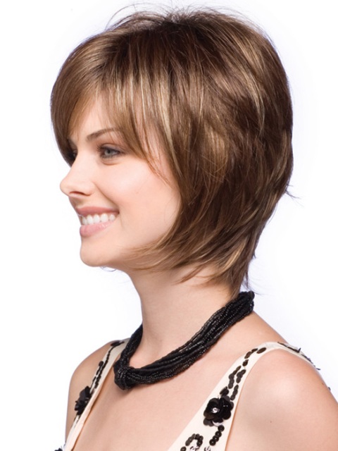 Short hairstyles for thick hair with bangs