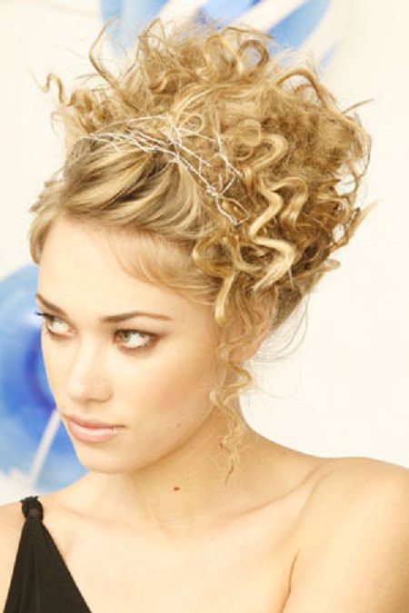 Updos for medium curly hair