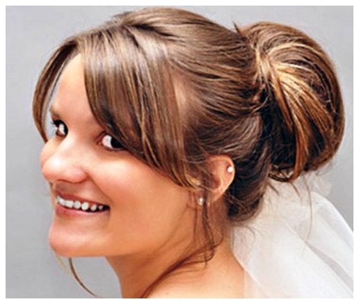 Easy updos for long hair with bangs