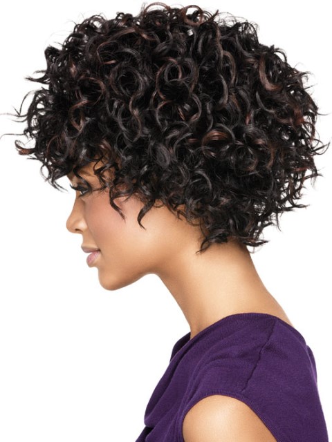 BESHE LACE FRONT WIG LW DREW - Black short hairstyles for curly hair